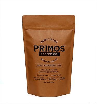 Primos French Press Coffee, Medium Roast, 12 oz
