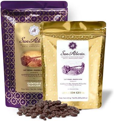 San Alberto Gesha & Colombian Coffee Bundle, 2 Pack